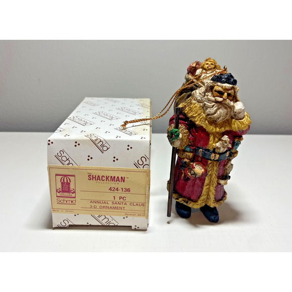 Vintage 1989 Schmid Shackman Collection Annual Santa Clause Ornament 424-136 - Picture 1 of 7